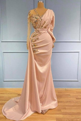 Evening Dresses Long With Sleeves Prom dresses in glitter