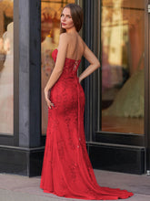 Evie |Mermaid Sweetheart Neck Lace Long Prom Dress With Appliques
