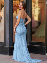 Evie |Mermaid Sweetheart Neck Lace Long Prom Dress With Appliques