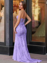 Evie |Mermaid Sweetheart Neck Lace Long Prom Dress With Appliques