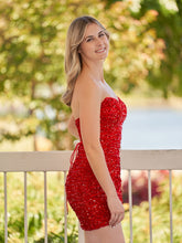 Sweetheart Black Sequin Short Homecoming Dresses