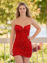 Sweetheart Black Sequin Short Homecoming Dresses