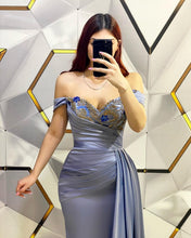Fashion Long Mermaid Off-the-shoulder Sequined Prom Dress With Ruffles