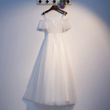 White tulle short homecoming dress s97
