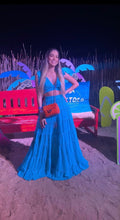 Charming Two Piece Blue Evening Dress,Sexy Blue Beach Dress Y1327