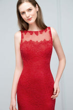 Floor Length Mermaid Illusion Neckline Sleeveless Tulle Lace Prom Dresses