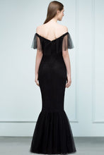 Floor Length Off-shoulder Mermaid Lace Tulle Prom Dresses