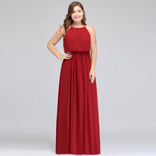 Floor Length Sleeveless A-Line Straps Plus size Evening Dresses with Ruffles