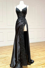 Beatrice |Sheath Black Long Appliques Prom Dress