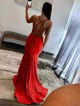 Glint | Sparkly Mermaid V Neck Yellow Sequins Long Prom Dresses