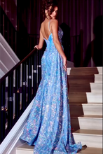 Gorgeous A-line Spaghetti Straps Split Sequined Prom Dress