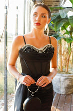 Gorgeous Black Mermaid Straps Sequined Prom Dress With Slit