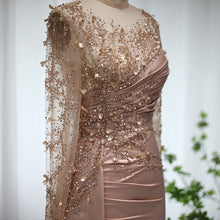 Gorgeous Long High Neck Beading Sequined Prom Dress With Long Sleeves