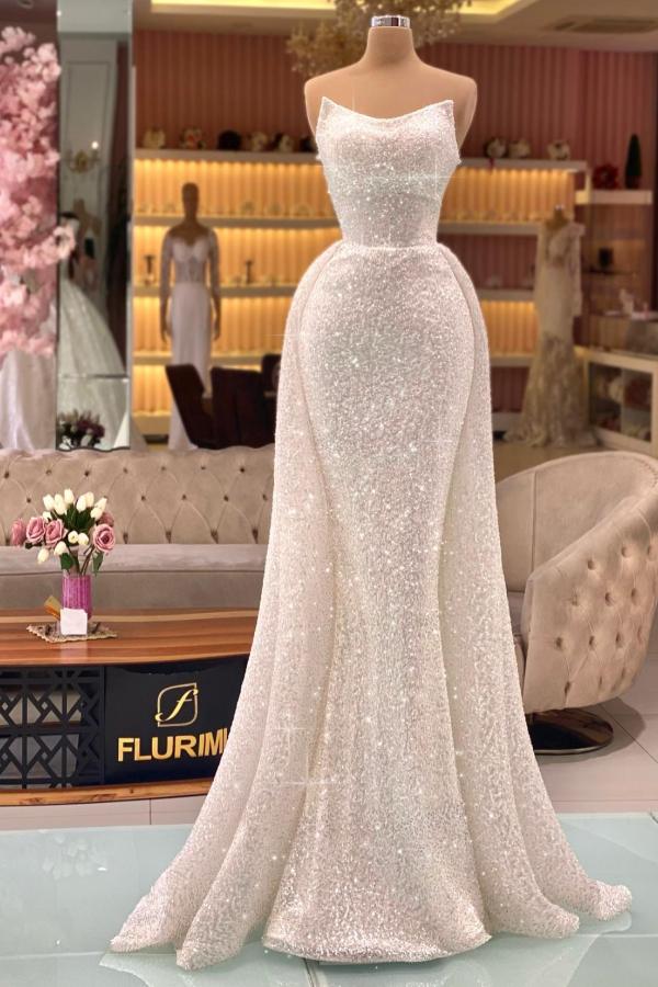 Gorgeous Long Mermaid Glitter Sweetheart Prom Dress