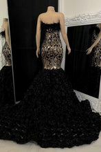 Gorgeous Long Mermaid Lace Flowers Sleeveless Prom Dress