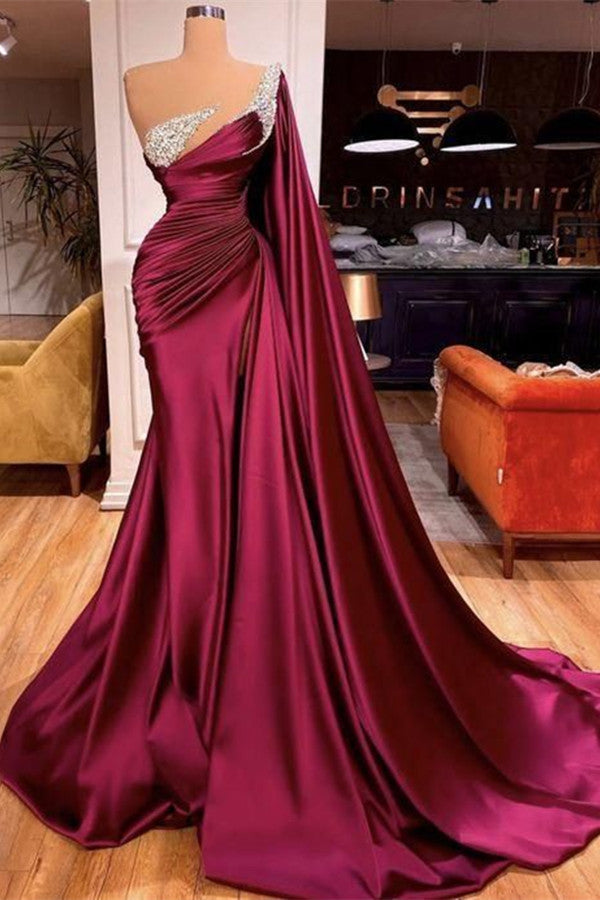 Gorgeous Mermaid Beads Evening Prom Dress With Ruffles