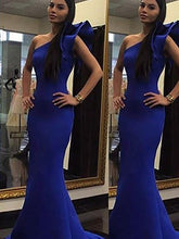 Gorgeous Mermaid Sleeveless One-Shoulder Ruffles Stretch Crepe Prom Dresses