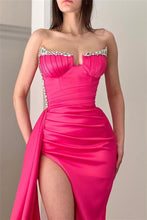 Gorgeous Sleeveless Sequined A-line Split Front Prom Dress