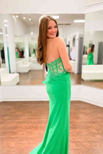 Ember | Sweetheart Corset Lace Hot Pink Long Prom Dress with Slit