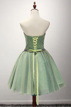 Green Ball-gown Sweetheart Short Tulle Homecoming Dress With Beading  PG140