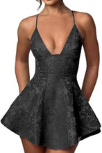Charming Halter Satin Mini Homecoming Dress Ruffle Floral Jacquard Short Party Dress for Girls