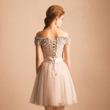 Homecoming Dress Off-the-shoulder Lace Short Prom Dress Party Dress  PD352