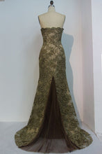 Lace Strapless Mermaid Sweetheart Floor Length Prom Dresses