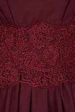 Lace V-Neck Sleeveless Mini Bridesmaid Dresses A-line Chiffon Homecoming Dress