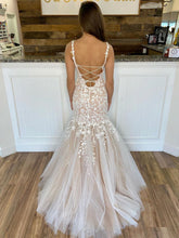 Long Mermaid Spaghetti Straps Tulle Lace Backless Formal Prom Dresses