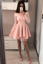 Long Sleeve Homecoming Dresses Off the Shoulder Short  Prom Dress PD230