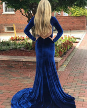 Long Sleeve Prom Dresses Royal Blue Formal Dress With Sleeves