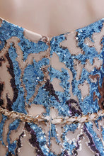 Luxury Sparkly Off-the-Shoulder Sequins Aline Prom Dress Floor Length