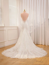 Mermaid Straps Lace Wedding Dress With Appliques