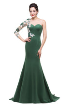 Mermaid  Bateau Floor-length One-Shoulder Prom Dresses