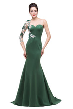Mermaid  Bateau Floor-length One-Shoulder Prom Dresses