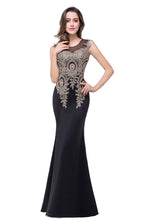 Mermaid Floor-length Chiffon Evening Dress with Appliques