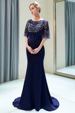 Mermaid Floor Length Crystal Beading Formal Dress