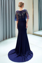 Mermaid Floor Length Crystal Beading Formal Dress