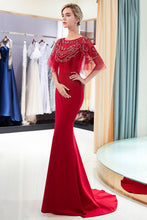 Mermaid Floor Length Crystal Beading Formal Dress