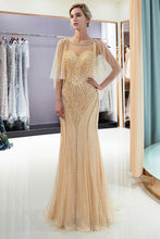 Mermaid Sweetheart Illusion Neckline Sequins Beading Evening Dresses