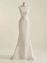 Mermaid Simple Sexy Bow Sleeveless Wedding Dress