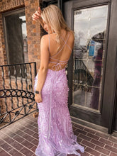 Modest Long Mermaid Scoop Neck Lace Backless Formal Prom Dresses