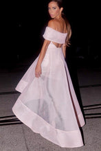Off-the-Shoulder High Low Sleeveles Organza Homecoming Dress PD072