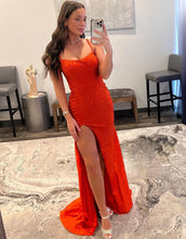 Royal Blue Beaded High Slit Mermaid Prom Dress SYP104