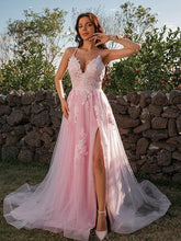 Tulle Applique Spring Prom Dress SYP19