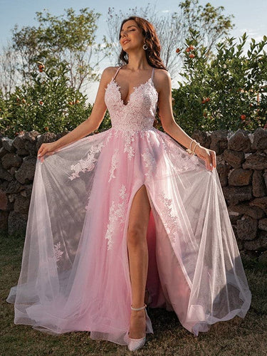 Tulle Applique Spring Prom Dress SYP19