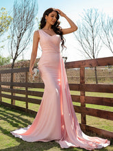 Satin Ruched One-Shoulder Prom Dresses SYP160