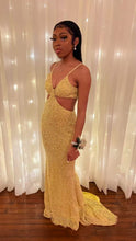 Sparkly Gold Sleeveless Mermaid Evening Dress Sexy Prom Dress For Black Girls Y813