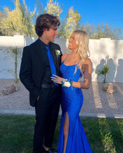 Mermaid Royal Blue Prom Dress With Side Slit Elegant Evening Dress Y576