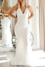 Quaylee | Yellow Mermaid V-Neck Satin Prom Dresses With Tail Evening Dress